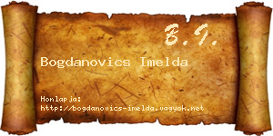 Bogdanovics Imelda névjegykártya